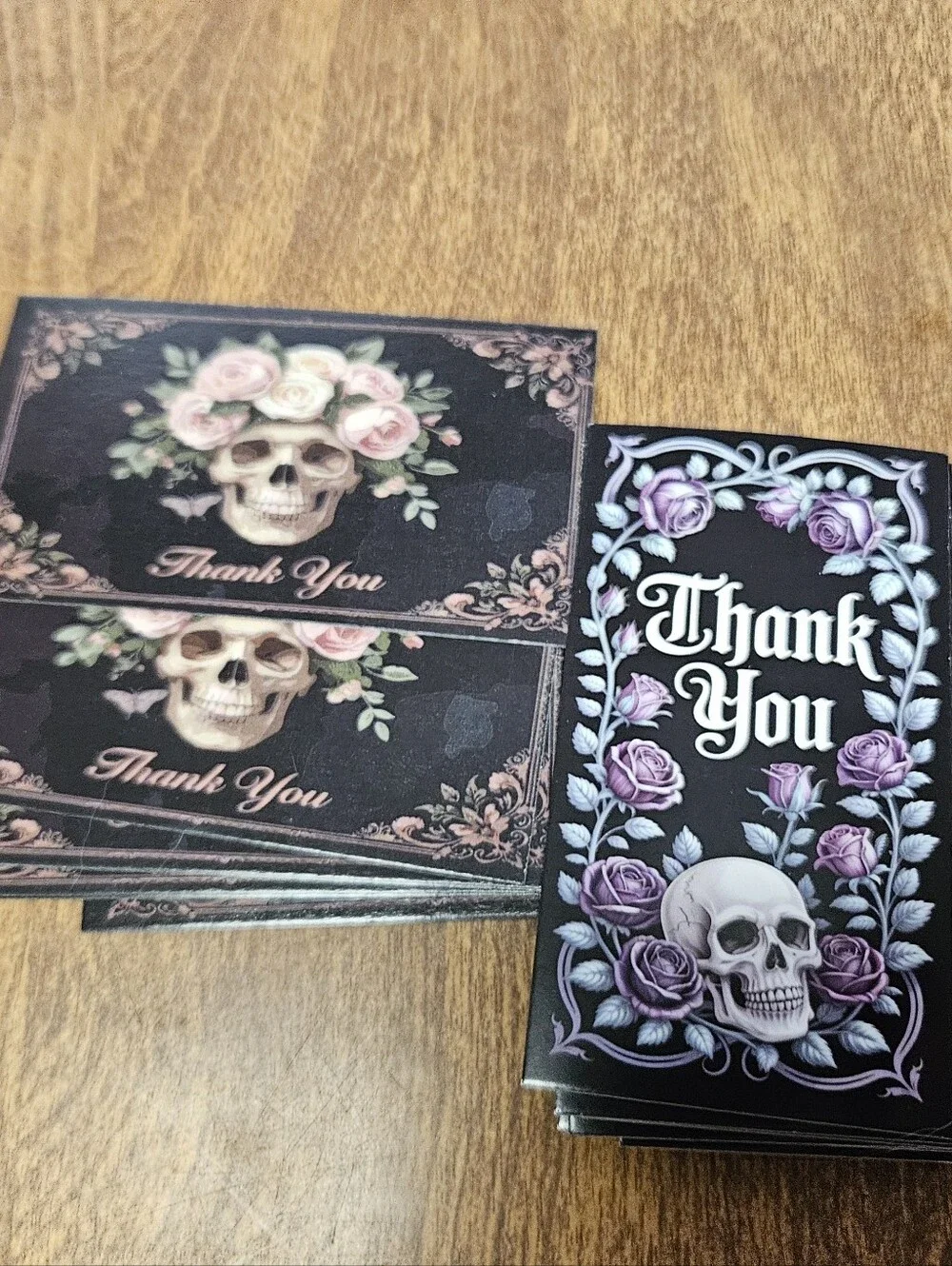 Floral Skull Thank You Cards